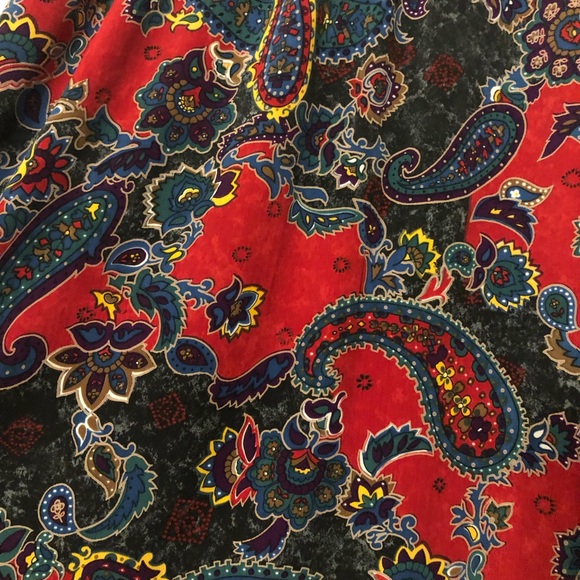 Vintage! Paisley Boho Printed Midi Skirt Summer - Picture 4 of 6